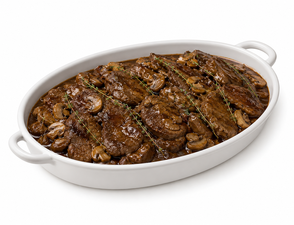 File Mignon ao Vinho Tinto e Cogumelos / Filet Mignon with Red Wine & Mushrooms