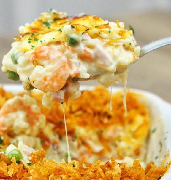 Lazanha de Camarão 4 Queijos / Shrimp Four-Cheese Lasagna